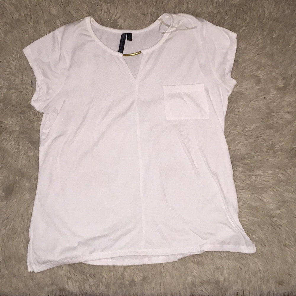 Allie & Rob white gold band blouse